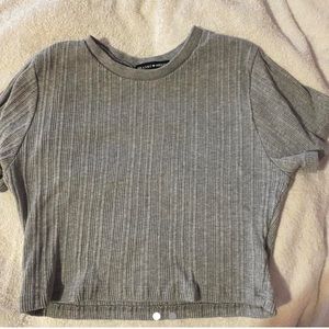 grey brandy melville top brand new barley worn